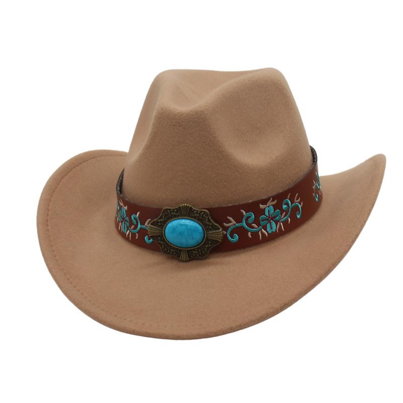 Felt Hat Outdoor Vintage Jazz Hat Vacation Travel British West Cowboy Hat