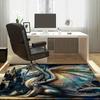 Dragon themed office rug for modernhome decor dragon art fantasydesign living room carpet Anti slip carpet can be machine washed