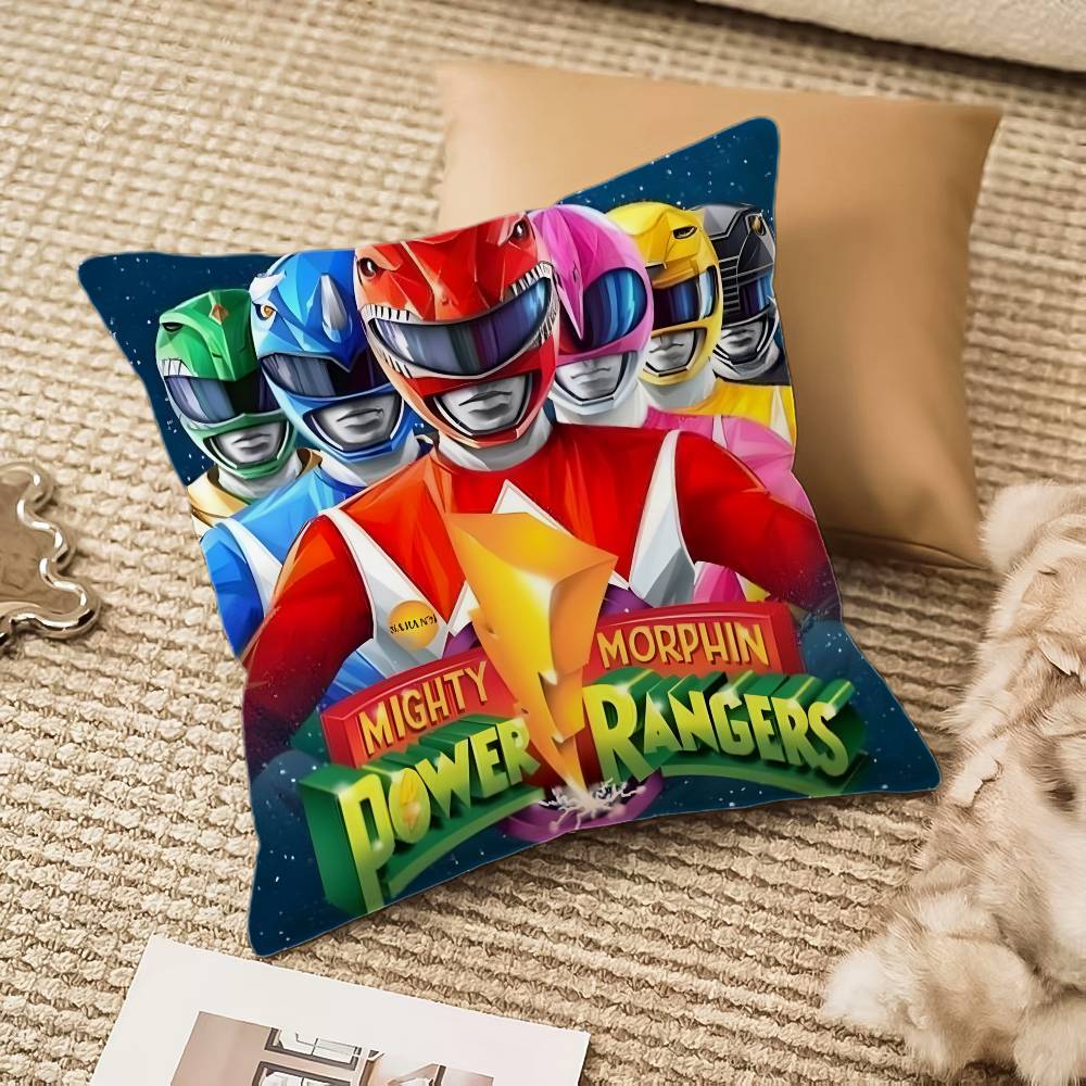 Mighty Morphin Power Rangers Pillow Case Anti-dustmite Invisible Zipper Sofa Bed