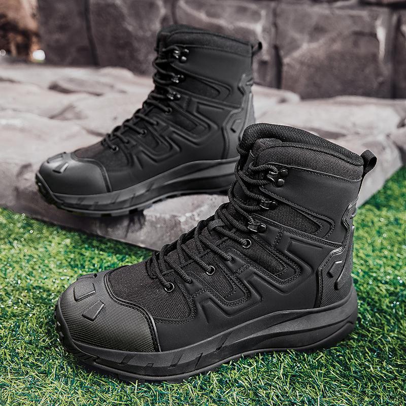 Fashion Men Hiking Shoes Male All-match Motocross Boots Outdoor High Top Men's Sneaker Hunting Work Safty Boot High Quality Ankle Boots