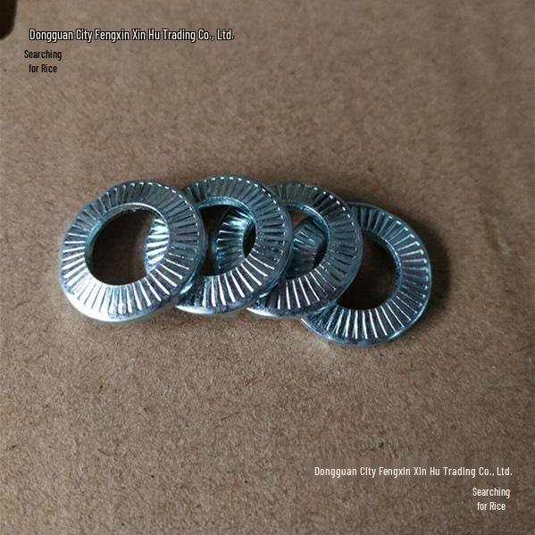 Anti-Slip Grounding Claw Washer, Cone Surface, Zinc-Coated, M4-M20