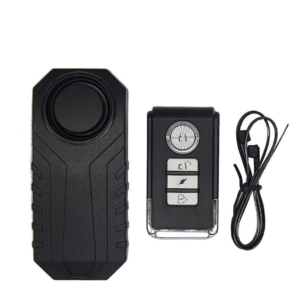 Loud 113dB Wireless Anti-Theft Vibration Motorcycle Alarm Bike Security Remote