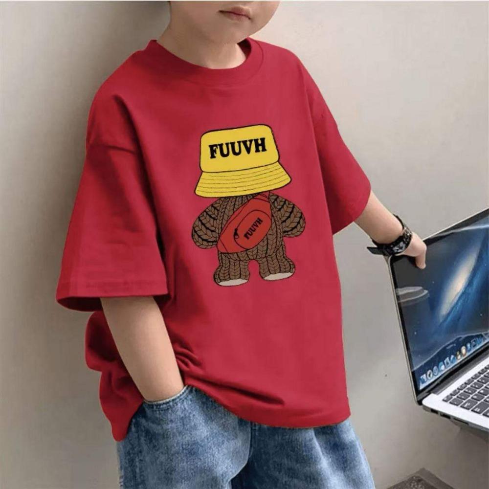 Kids T-Shirt Printed Kids T-Shirt Gift Pure Boys Short Sleeve T-Shirts