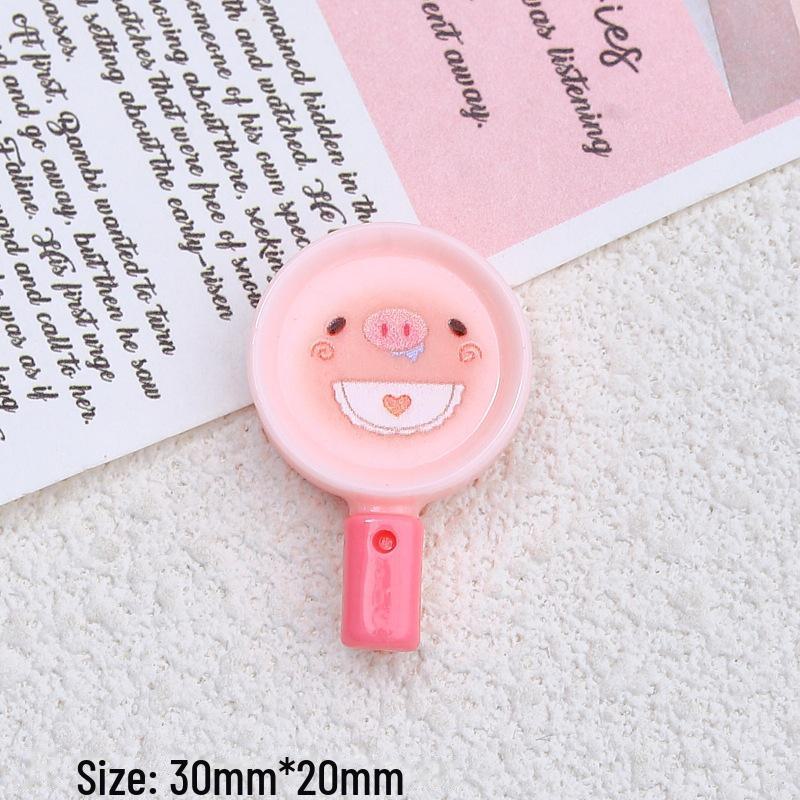 Handmade Pink Pig Resin Accessories: DIY Shoe Buckle, Hairpin, Jewelry Material
