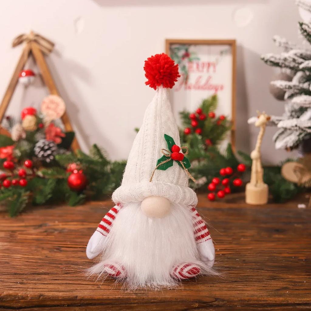 1~4pcs 2026 Christmas Decorations Glowing Gnome Knitted Doll with Led Night Light for Home Xmas Decor Navidad New Year 2027 Gift