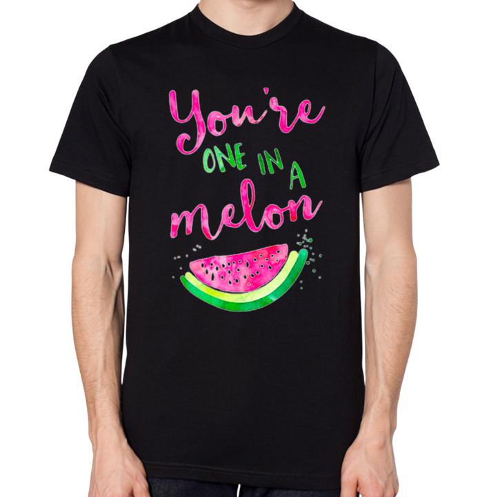 Melon T-Shirt You re One In A Million Funny Slogan Unisex Fruit Top Watermelon S