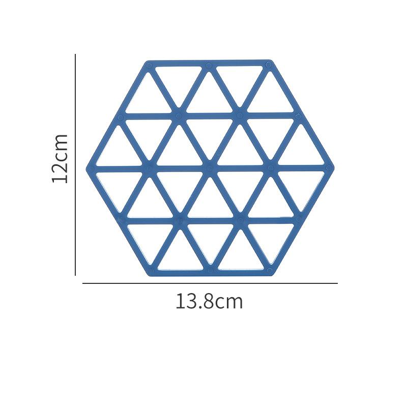 Silicone Tableware Insulation Mat Coaster Hexagon Silicone Mats Pad Heat-insulated Bowl Placemat Home Table Decor Kitchen Tools