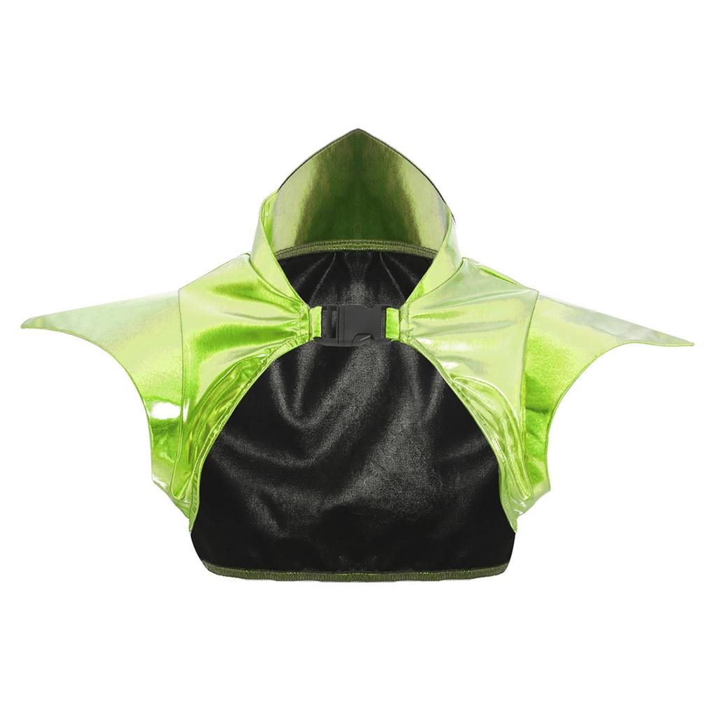Boléro Armure Gothique Métallique Brillant pour Femmes Pauldrons Steampunk à Col Design Costume de Fête