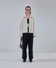 Ironyporno Whiteline 86-Iro231 Curved Stitch Blouson Suede Jacket Ivory