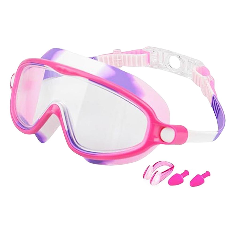 Kids Swimming Goggles No Leaking Pool Goggles with Ear Plugs Nose Clip for Children From 4 To 15 Years Old