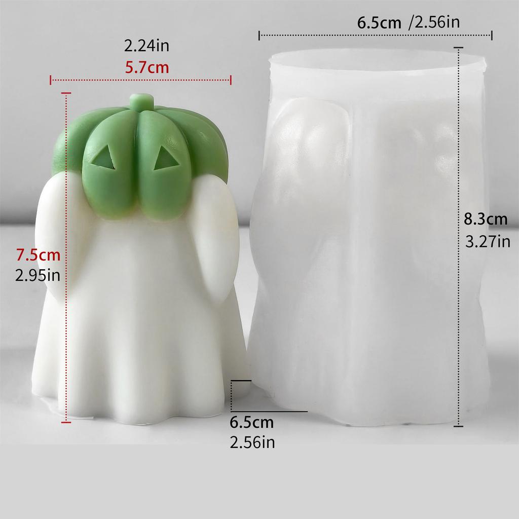 Halloween Ghost Candle Mold for Candle Soap Home Decoration Multipurpose Ghostly Pumpkin Silicone Mould For Epoxy Resin