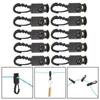 Stable Windproof Rope Clips with Lockable Hooks for Camping Tents Pack of 10
