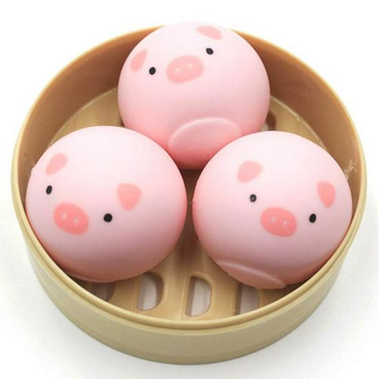 Creative Stress Relief Squeeze Toy - TPR Steamed Bun & Fried Dough Stick Simulations