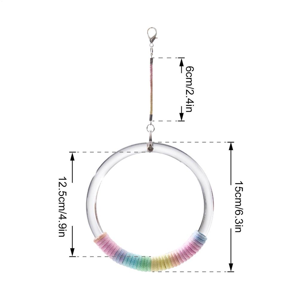 Parrot Swing Rope Ring Toy Perch For Bird Conure Swing Ring For Parrot Parakeet Cockatoo Lovebird Cockatiel Canary Conure