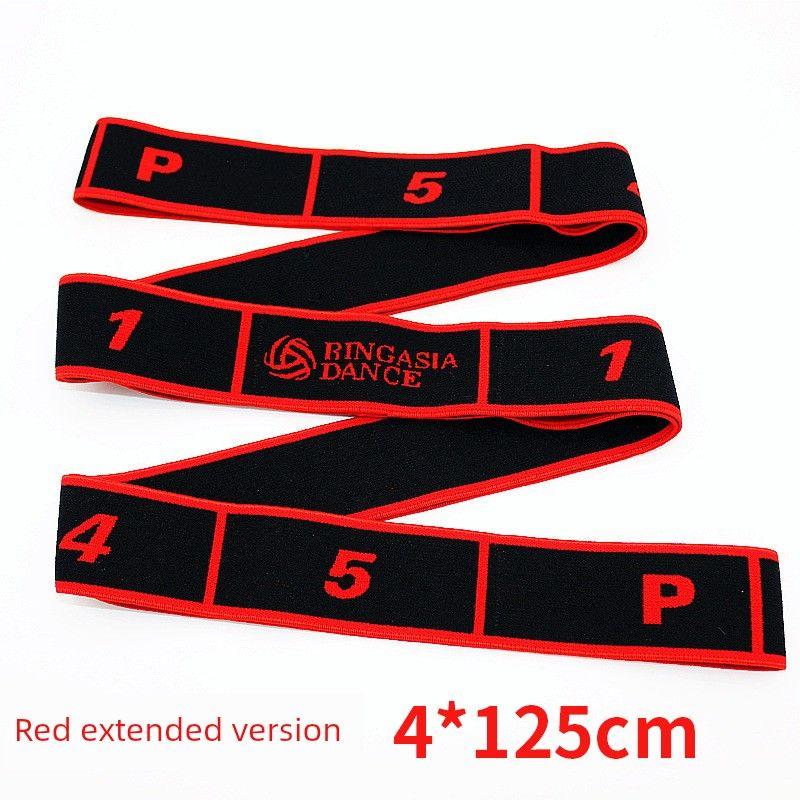 

Kids Latin Dance Special Tension Band Adult Yoga Stretch Shoulder Digital Fitness Training Resistance Elastic Band Red extended version [4*125cm]