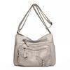 Hot-selling women's shoulder bag soft leather large-capacity multi-functional diagonal span bag retro simple mother messenger bag