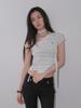 ORDINARY HOLIDAY Scarf Unbalance Sleeveless Top [Ivory]
