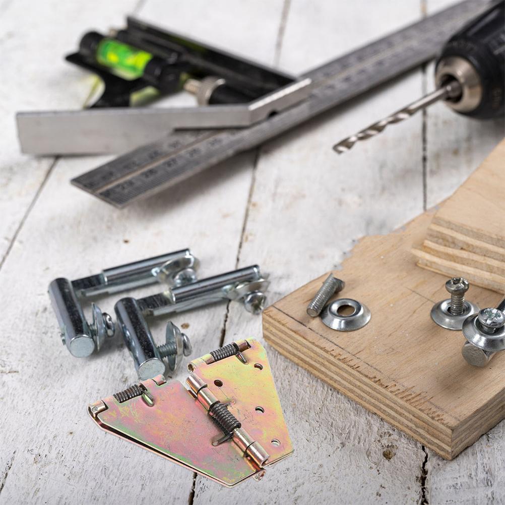 JUMPLAWN 2pcs Butterfly Hinges for Folding Side Table Drop Leaf Desk Cabinet Outdoor Kitchen Furniture Support