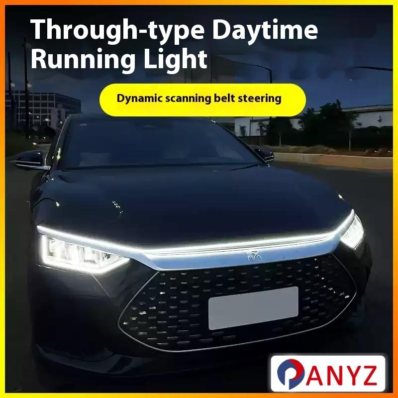 FOR Mitsubishi Lancer 2001- Upgrade LED Daytime Running Light Scan Starting Car Hood DRL Guide Decorative Ambient Lamp 12V