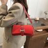 Premium textured bag women's new retro small square bag niche simple underarm bag versatile shoulder messenger bag