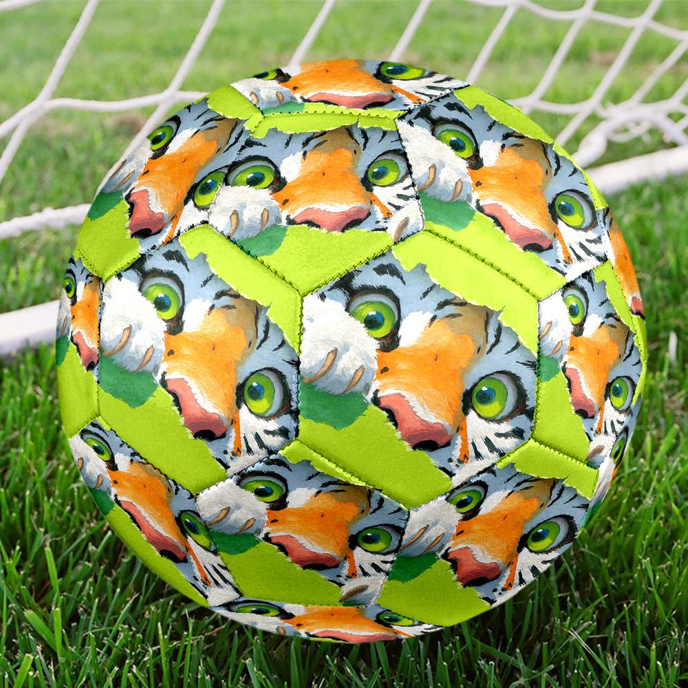 1pc Tiger Through Size 5 Soccer Ball Professional Match Training Football Indoor &Outdoor Sports Ball Lightweight Durable C65181