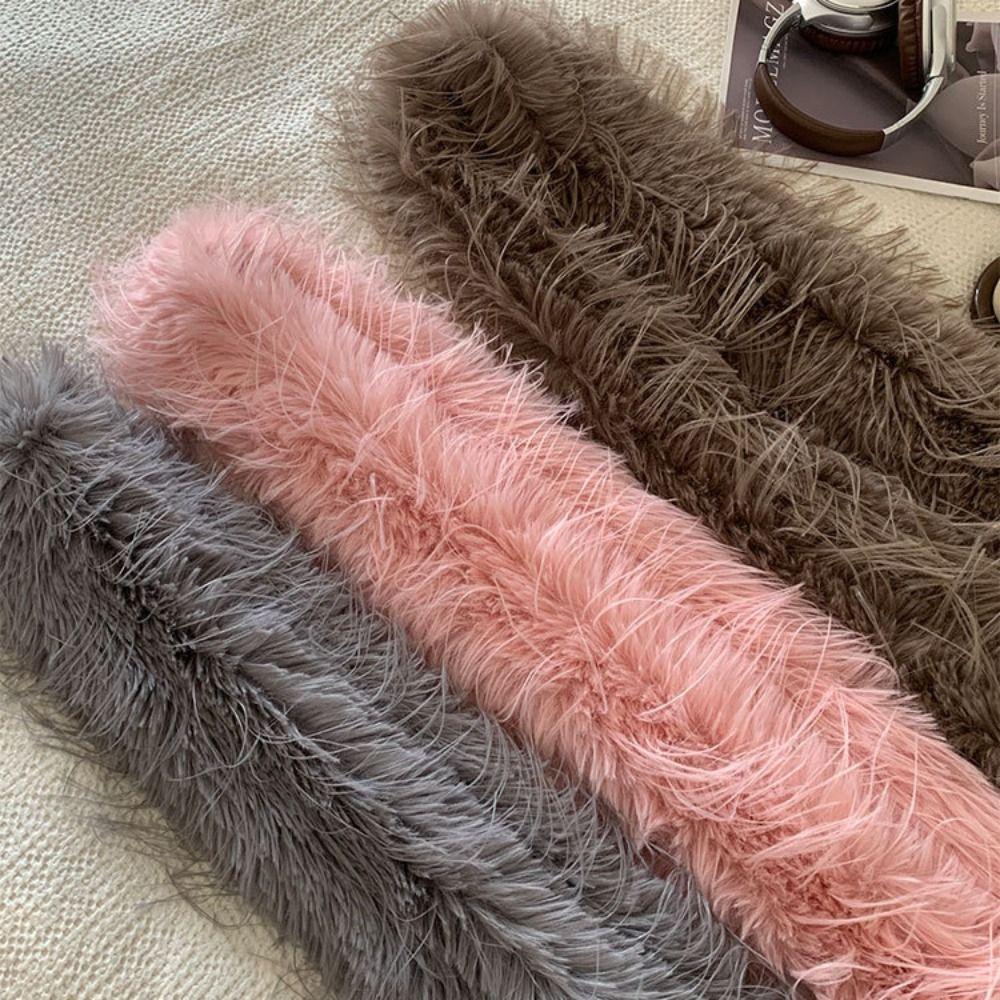 Thick Fluffy Plush Long Strip Scarf Party Ladies Tassels Scarves Korean Style Y2K Girl Scarf  Women