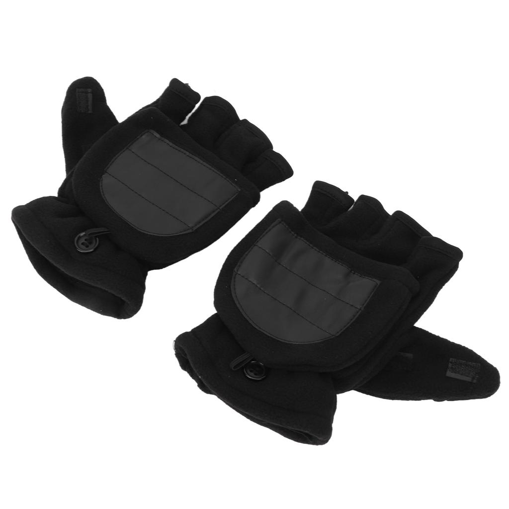 USB Heating Gloves Double Heating Half Fingers Warm Washable Electric Laptop Gloves for Outdoor