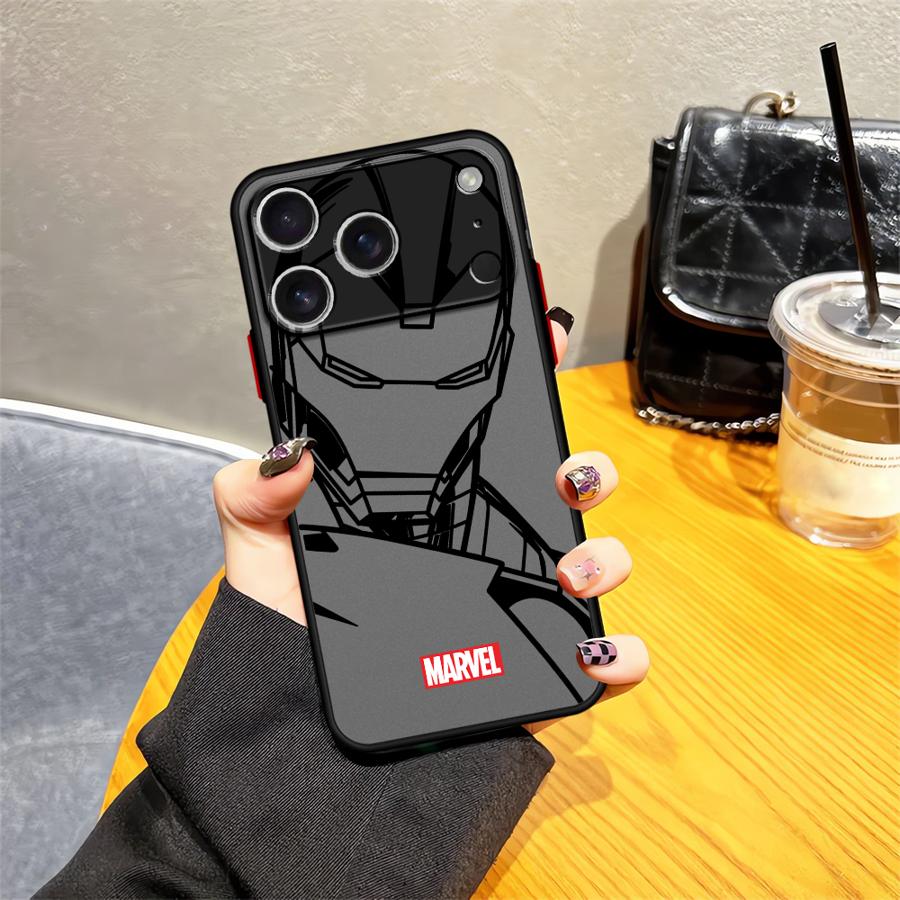 Marvel Sipiderman Ironman Hülle für iPhone 17 Pro Max 7 8 SE 12 17e 14 15 XS XR 13 Mini 11 Air 16 Plus Rückseite Handyhülle