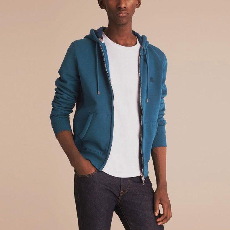 Burberry Clarendon Check Hood Zip Up Hoodie 40504161