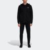 Adidas Originals Trefoil Trf Fleece Hoodie Full Zip Warm Sports Jacket Men Tops Black DN6016