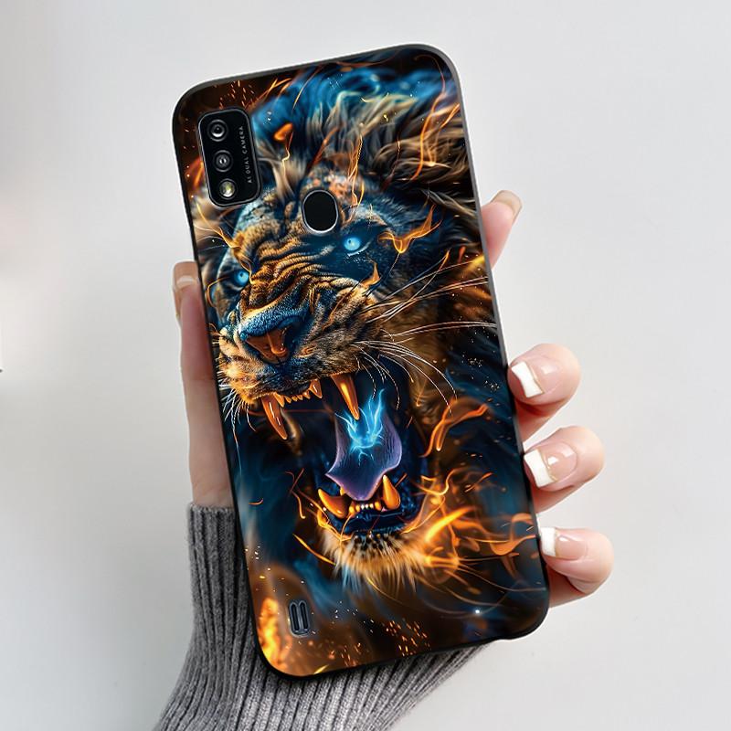 Phone Case For ZTE Blade A51/A7P Jelly Soft Black Cover New Stylish Pattern Dreamy Moon Sea ZTE Blade A51/A7P Casing