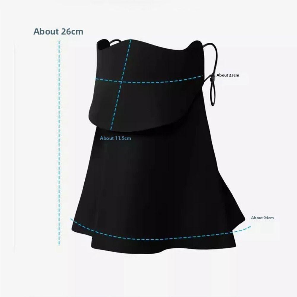 Full Face Cover Ice Silk Face Mask Half Face Cover Face Neck Cover UV Protection Mask  Women's Use