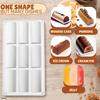 Moule à Bûche 9 Cavités Pour la Cuisson 3D Rouleau Cylindre Pâtisserie Dessert Chocolat Moule à Pain Barres Protéinées et Énergétiques Accessoires de Cuisine