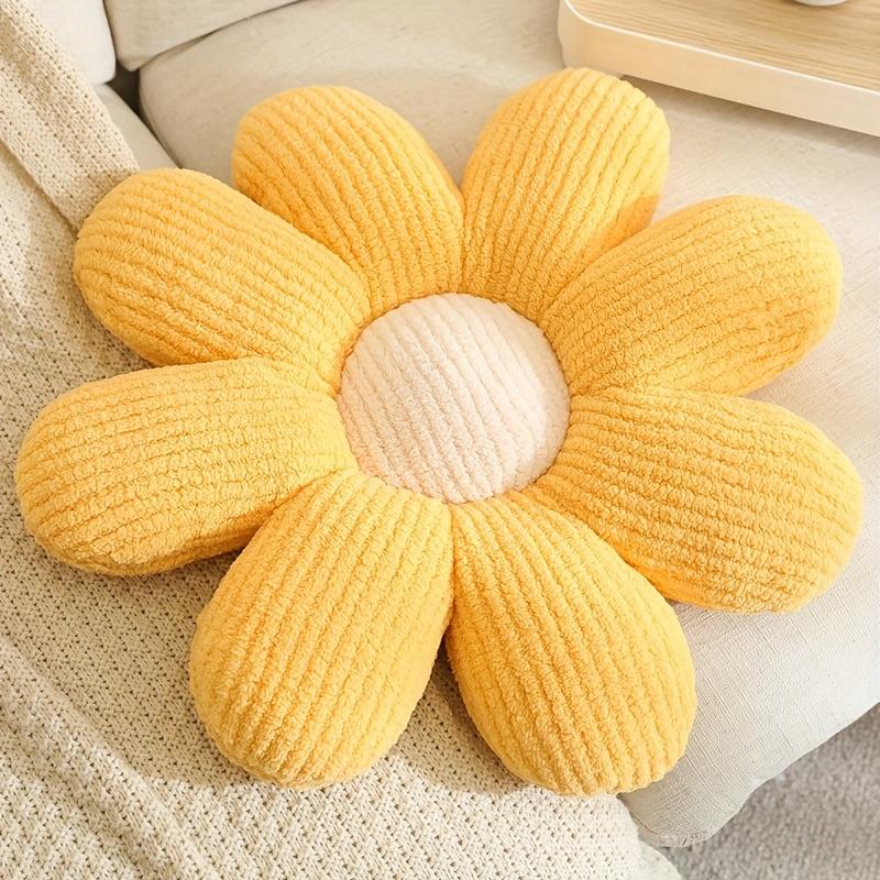 Soft Plush Polyester Woven 8-Petal Flower Cushion Assorted Colors Home Sofa Bedroom Chair Decorative Pillow Japanese Tatami Mat Cushion Pad