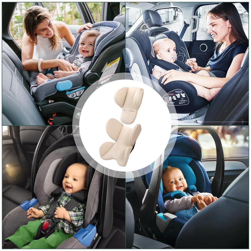 Soutien de tête pour siège auto pour nouveau-nés Coussinets doux pour poussette Coussinets Inserts de siège pour tête et cou Coussinet extra doux pour siège auto