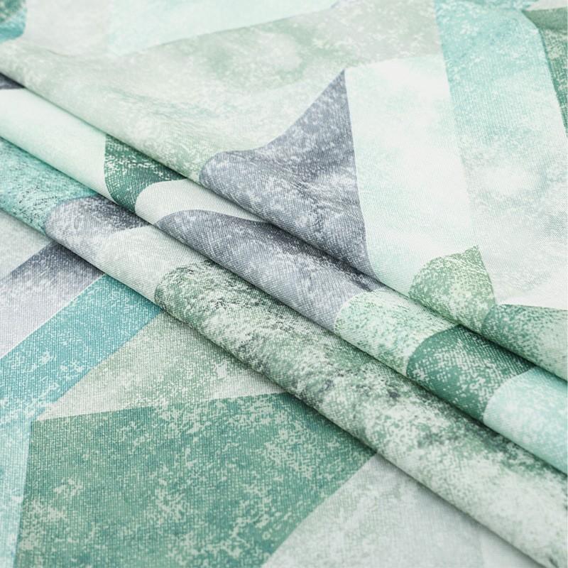 Nordic Style Collection Graphic Printing Blackout Curtain Fabric, Hotel Villa Bedroom Polyester Curtain Finished Product
