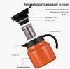 ZISIZ Stainless Steel Steaming Tea Pot