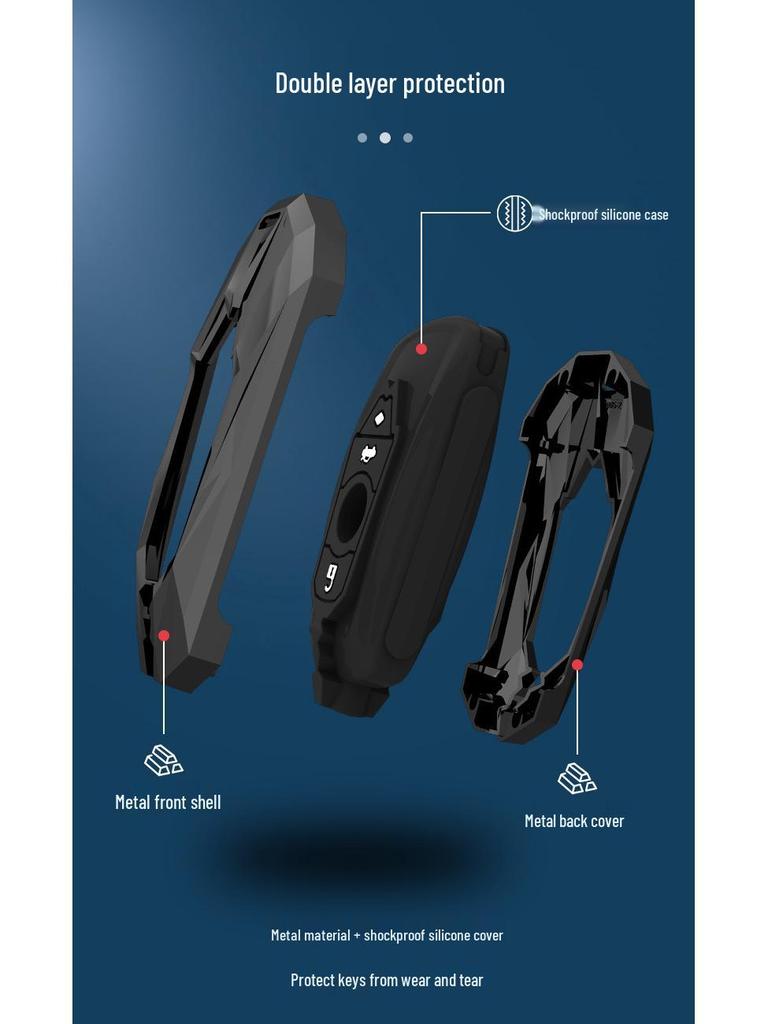 BMW Key Case Cover: Compatible with 5 Series, 3 Series, X3, X1, LCD X5, Blade 530, 7 Series, 1 Series, 525, and X2.