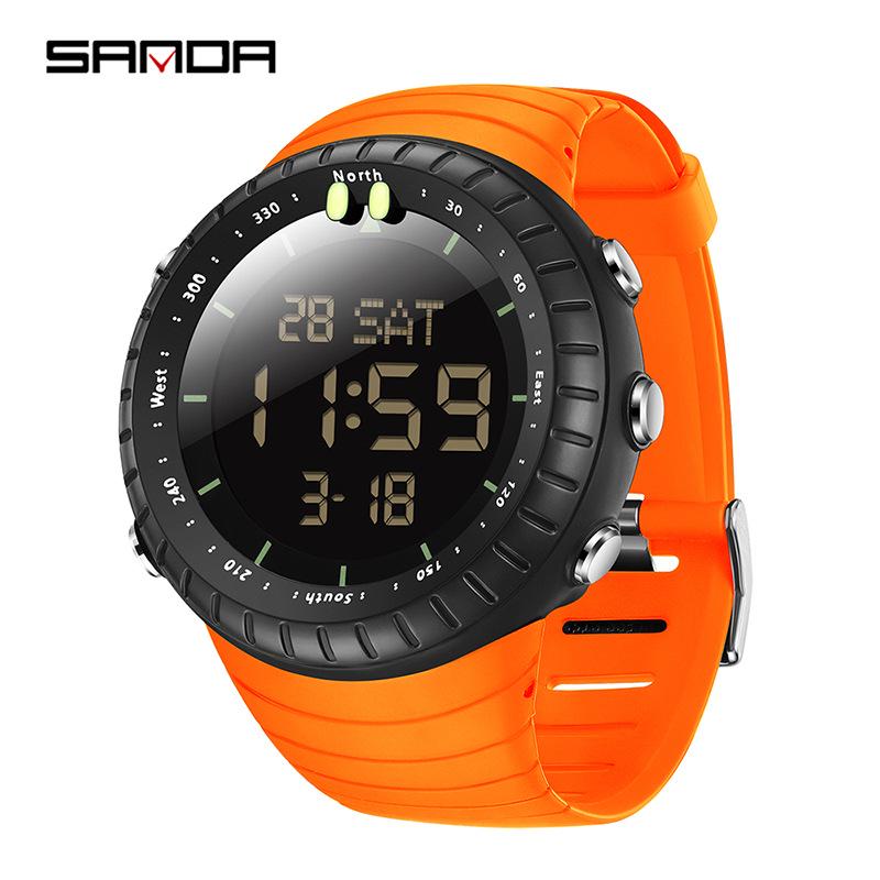 Sanda Multifunctional Waterproof Outdoor Sport Watch for Students