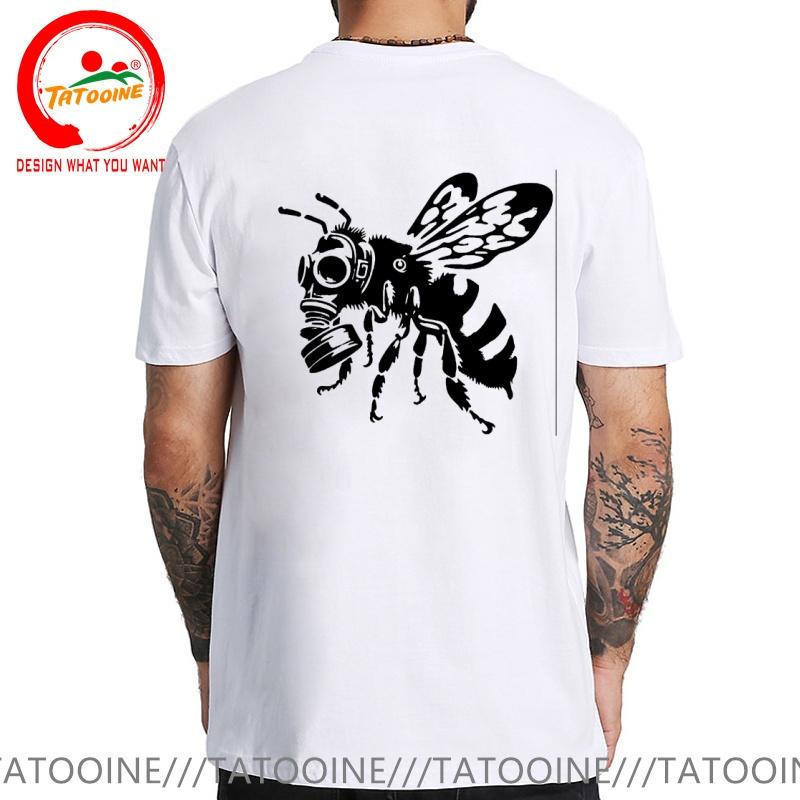 Funny Design Bee With Gasmask Sred Doublet Unisex Fashion Trendy Casual Clothing Stylish Tops Tee Shirt Leisure Tshirt Unisexs