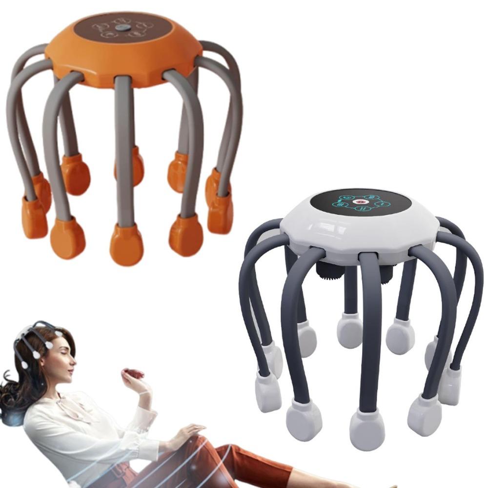 Stress Relief Eight Claw Massager USB Charging Scalp Massager  For Relaxation Stress Migraine
