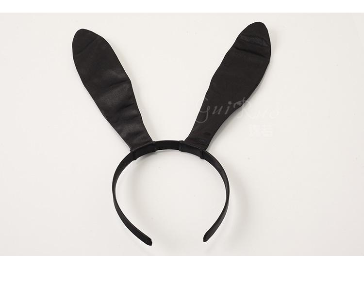 Rose's Sexy Christmas Bunny Lingerie: Strappy Backless Snap Crotch Bodysuit Uniform Set