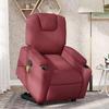 VidaXL Recliner Massage Chair Burgundy Red Fabric 3204383