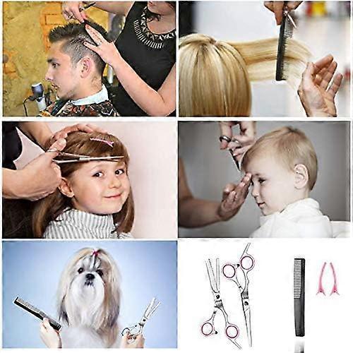 Professional Hair Cutting Scissors Shears Barber Thinning Set Kit- Family Hair Cutting,Barber Hair Cutting Tool Thinning Texturizing