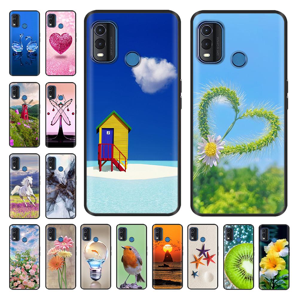 Θήκη για Nokia G11 Plus Χαριτωμένη Καρδιά Λουλούδι Μαλακή Σιλικόνη Πίσω Κάλυμμα για Nokia G11 Plus NokiaG11 G 11 Προστατευτικό Μαύρο TPU Θήκες Κινητού
