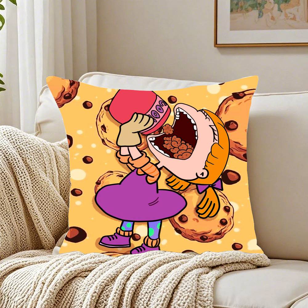 

Cartoon R-Rugrats Funny Pillow Case Pattern Printed Pillowcase for Living Room Sofa Cushion Cover & Bedroom Decor 12x12Inch
