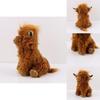 Scottish Highland Cow Plush Toy Soft And Skin Friendly Simulation Doll For Kids 9.8in Long-haired Gift
