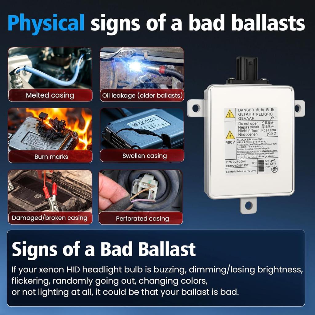 2 Sets HID Headlight Ballast W/Igniter & D2S Bulb Fit For Acura TL TSX ILX ZDX RDX For Honda Odyssey For Mazda 3 5 CX-9,Replace W3T19371 X6T02971