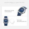 OPK 6095 Original Quartz Movement Watch Modern Style Round Dial Silicone Strap HD Night Light 30m Waterproof Watch For Men