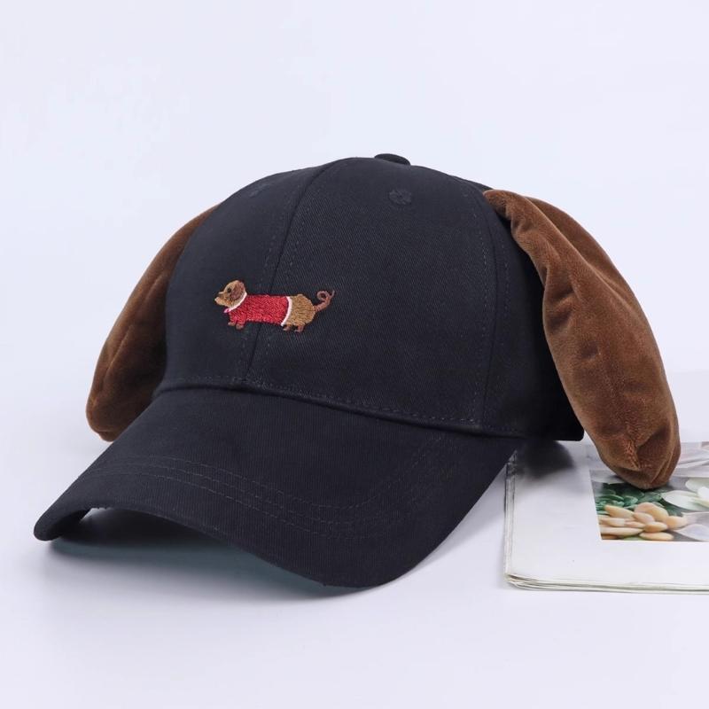 Women Baseball Hat Cartoon Lovely Cartoon Fun Dachshund Hat for Idol Concert Shows Embroidery Caps for Adults
